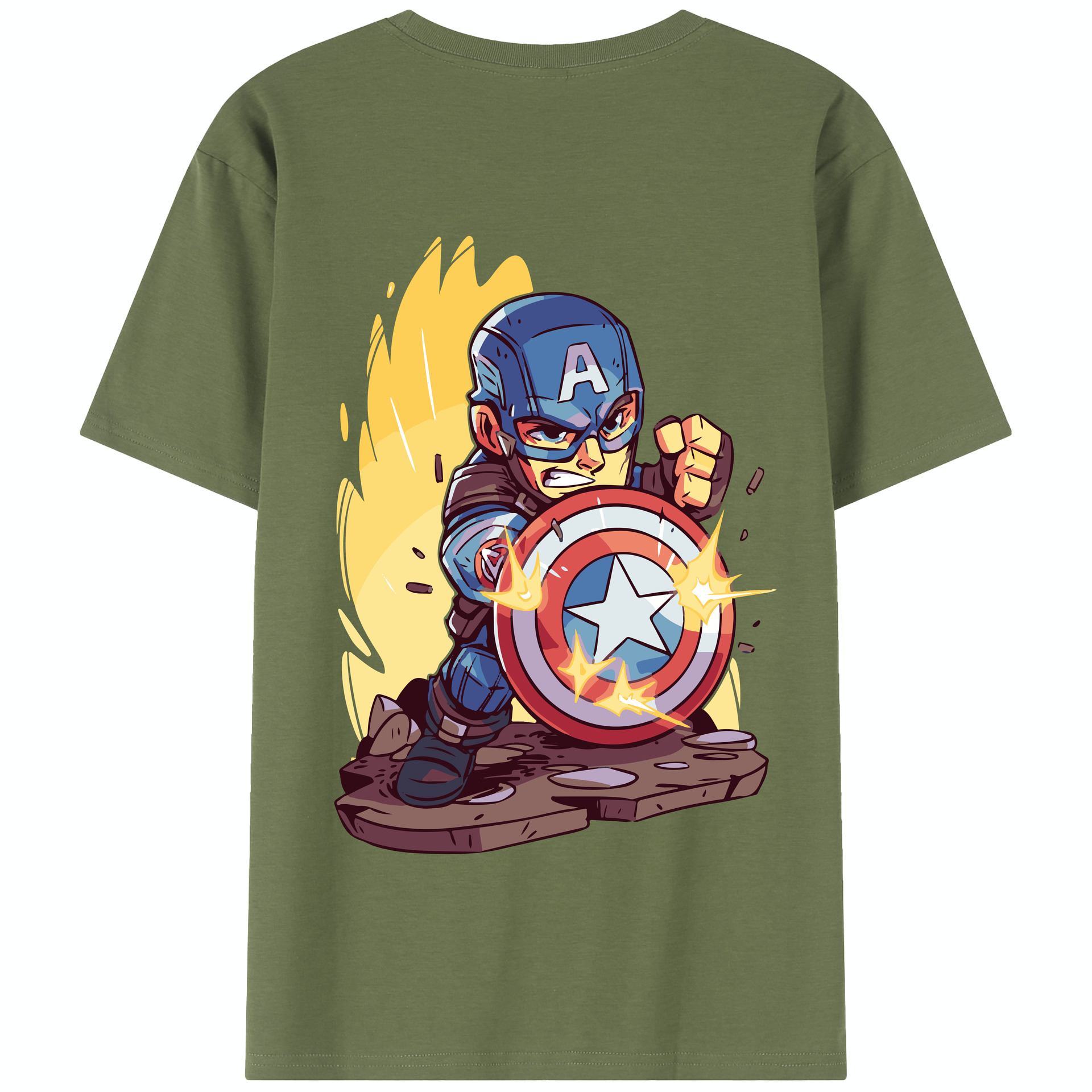 （画像用） アベンジャーズ The Avengers 綿100％半袖Tシャツ（背面プリント）